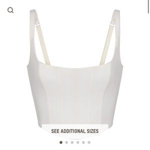 SKIMS NWT Cotton Corset Bra Top